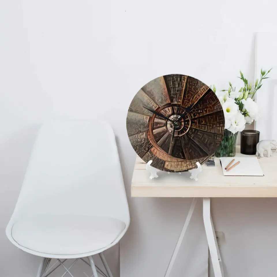 Fibonacci Spiral Golden Spiral Wall Clock Room Decoration Silent Round Clock for Bedroom Living Kitchen Home C251015