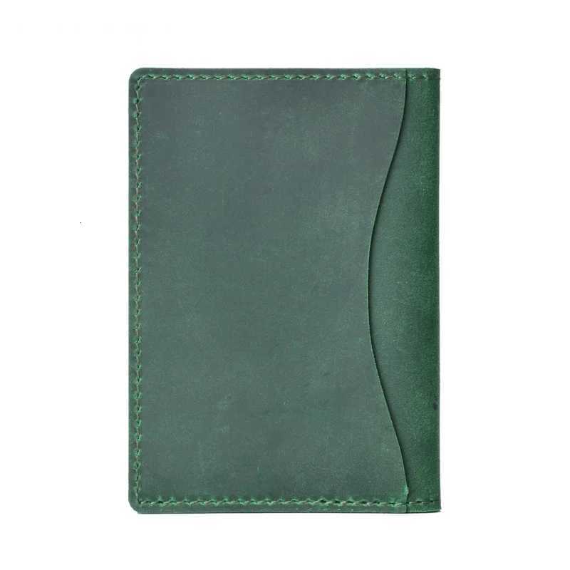 Credit ID Card Holder Vintage Design Crazy Horse Leather Customized Business Men Women WalletL251015