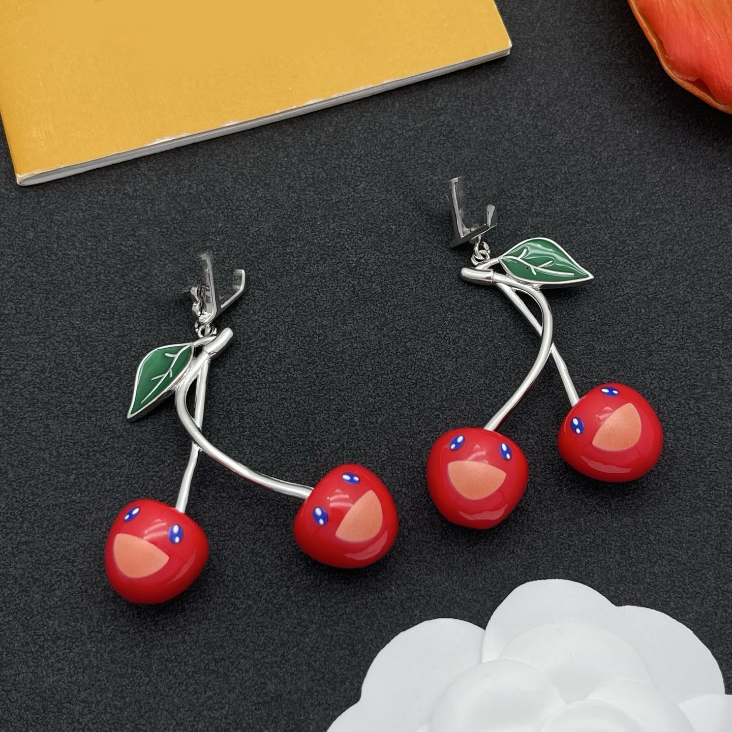 Luxury Designer Earring Designer Luxury Red Cherry Charm Dangle Gold Silver Plated Stud Earrings For Women Men Wedding for woman man Party Fashion Jew