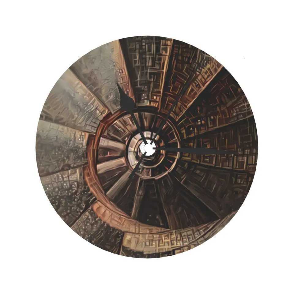 Fibonacci Spiral Golden Spiral Wall Clock Room Decoration Silent Round Clock for Bedroom Living Kitchen Home C251015