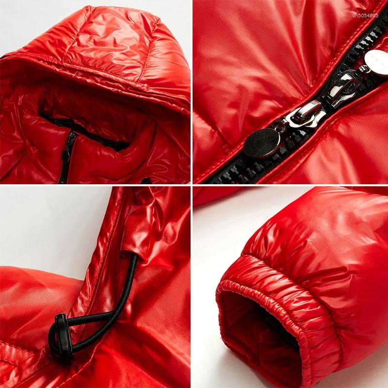 Designer Men's Down Winter Mens Shiny Parkas Coats Man Mountain Ski Cotton Thermal Men Thick Windbreaker Hooded Jacket Clothing