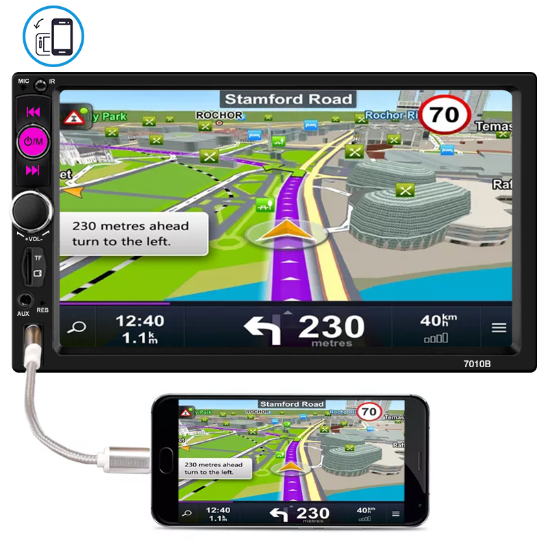 Universal 2 Din Car Radio 7" Touch Screen Multimedia Player Car Player Auto Universal MP5 Player Auto Audio USB TF Bluetooth With Rearview Camera