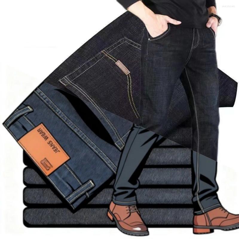 Men's Jeans Spring And Autumn Stretch Fashionable Comfortable Business Straight Cotton Casual Denim Pants