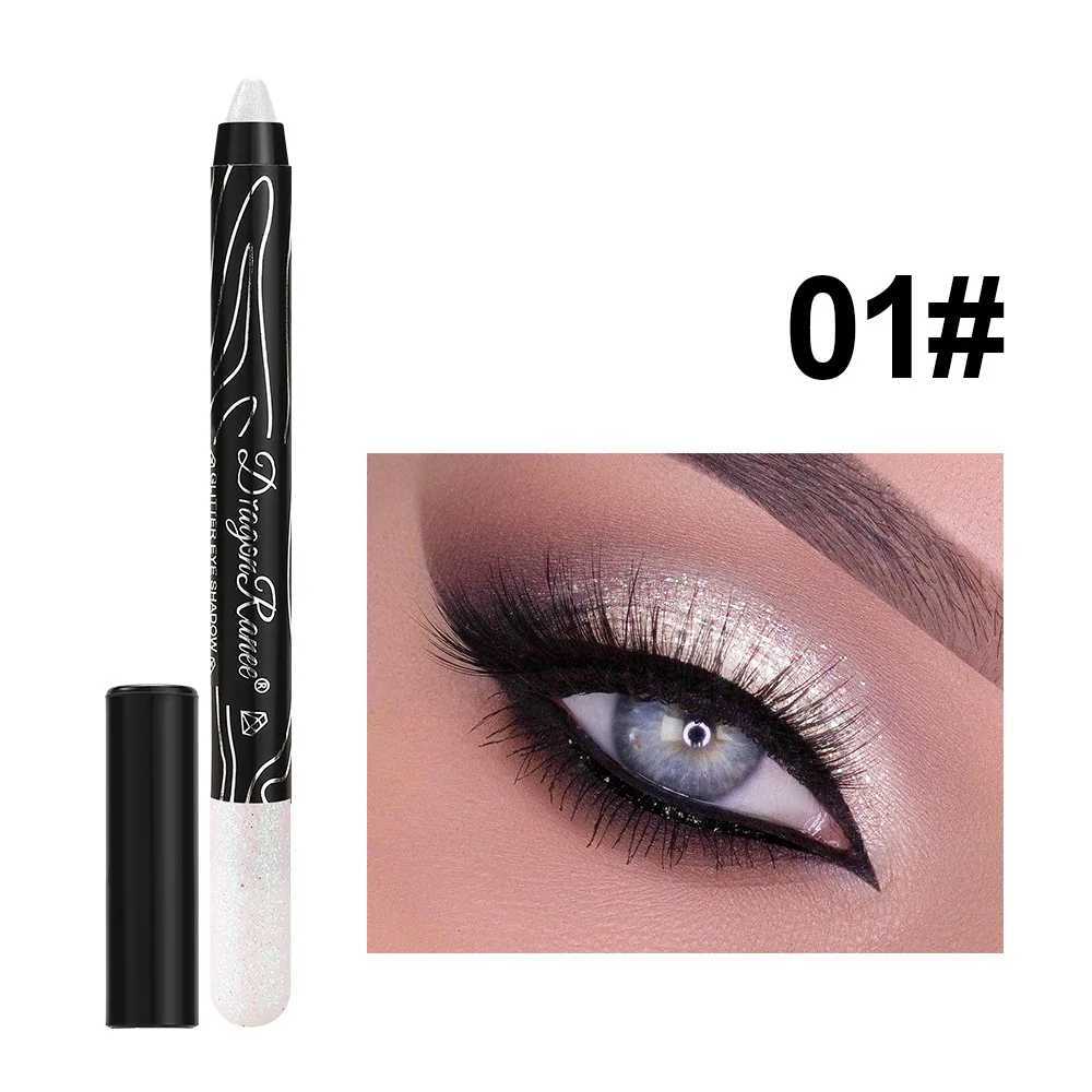 1Pc Metallic Purple Eyeshadow Pencil Glitter Silkworm Liner Pen Highlighter Lasting White Gold Blue Cream Eyeshadow Stick MakeupL251024