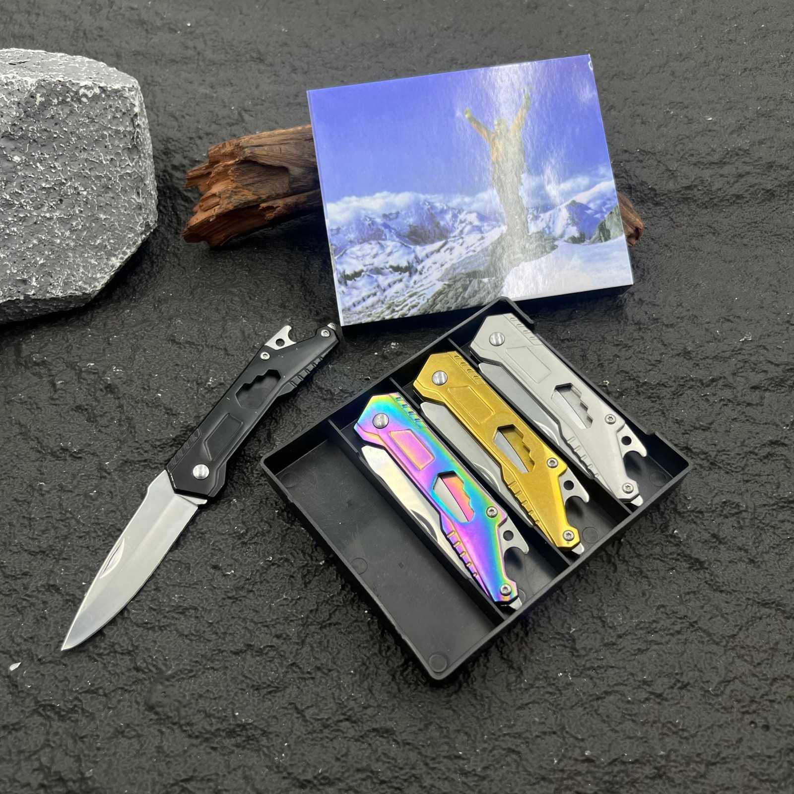 Multifunctional Outdoor Stainless Steel Folding Knife High Hardness Portable Pocket Knife Camping Hiking Multiuse Knife Mini Knife H251015