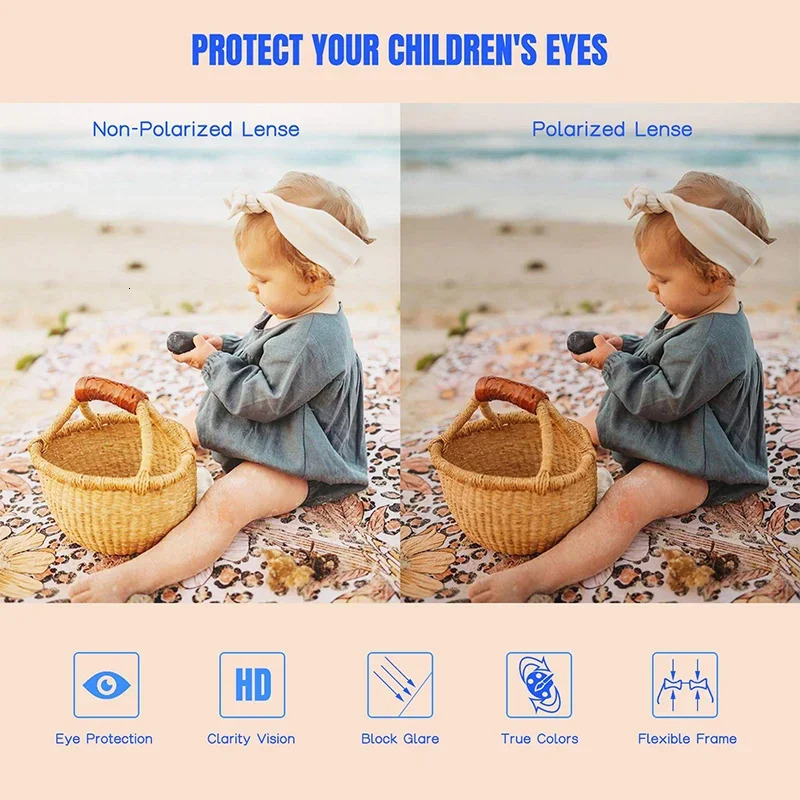 Polarized Kids Sunglasses Vintage Children Sun Glasses Metal Round Boys Girls Baby Eyewear Gafas De Sol UV400 Z260305