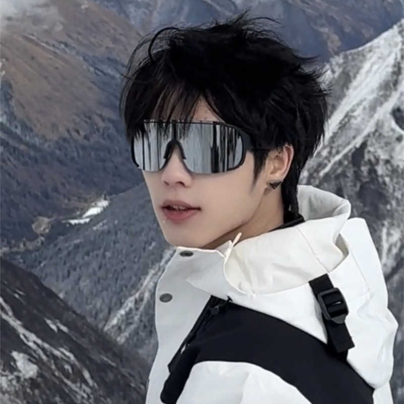 Oversized Frame Outdoor Cycling Mountaineering Skiing Windproof Goggles Sunglasses Sun Protection Onepiece Sunglasses for Men and Women H251015