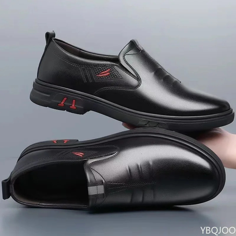 Mens Cow Leather Shoes Genuine Leather Handmade Business shoes Round Toe Casual Loafers Comfortable Man footwear Zapatos Homme 251013