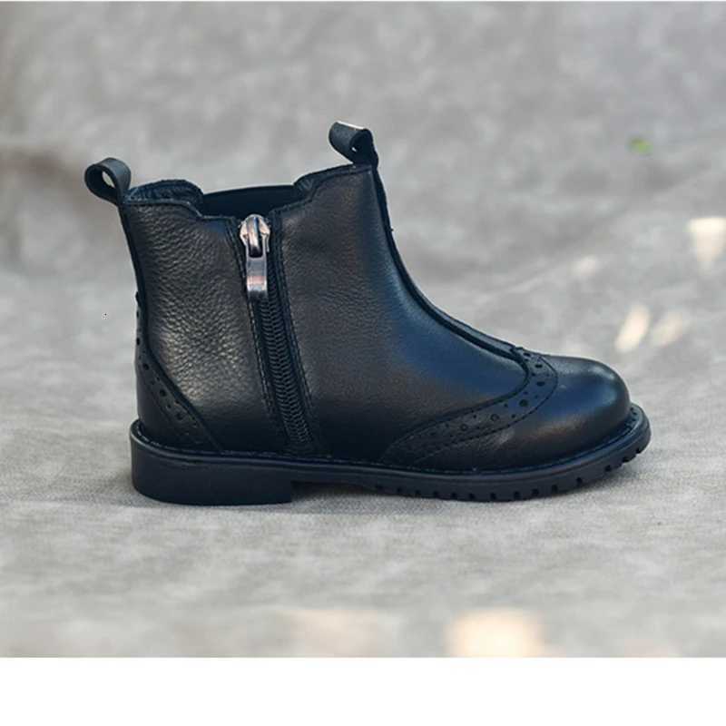 Autumn Spring Childrens Boots Genuine Leather Boys Riding Boots Girls Short Boots Soft Cowhide Kids Shoes Size 2336T251015