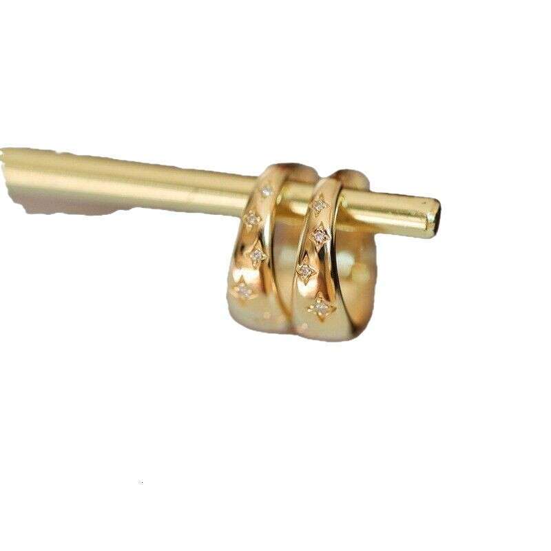 Earrings Designer for Women Luxury jewelry Four pointed star earring Zircon inlay 925 silver plated with 14K gold Exquisite Unique Festival Vacation g