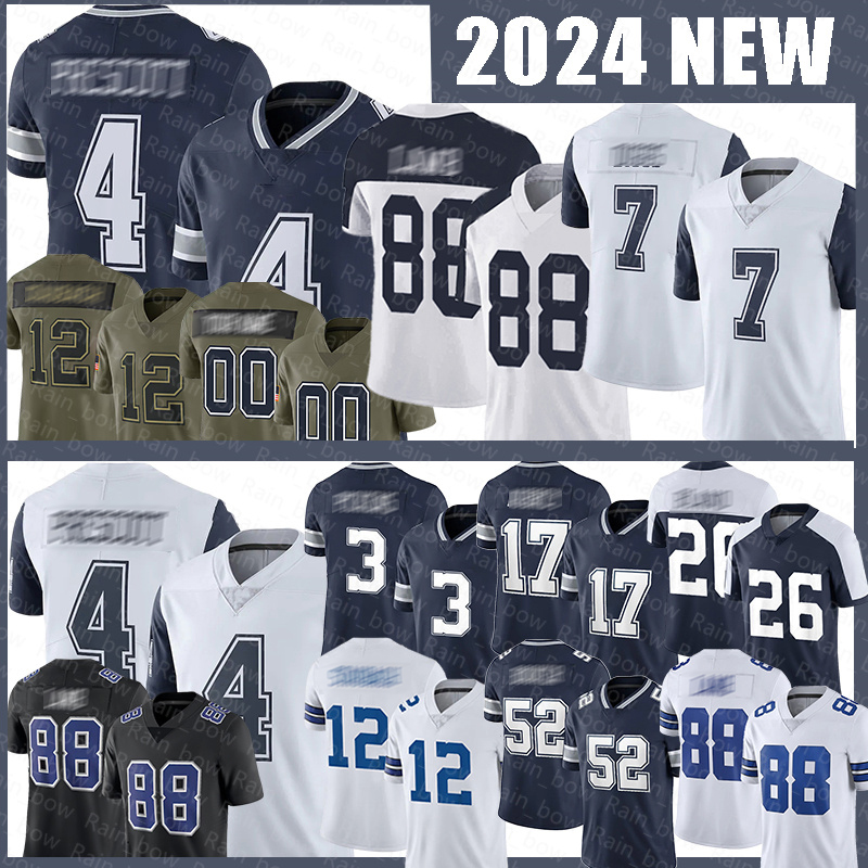 88 CeeDee Lamb Football Jerseys George Pickens Trevon Diggs Brandon Aubrey DaRon Bland Roger Staubach Tyler Booker Jake Ferguson 60 Guyton Emmitt Smith