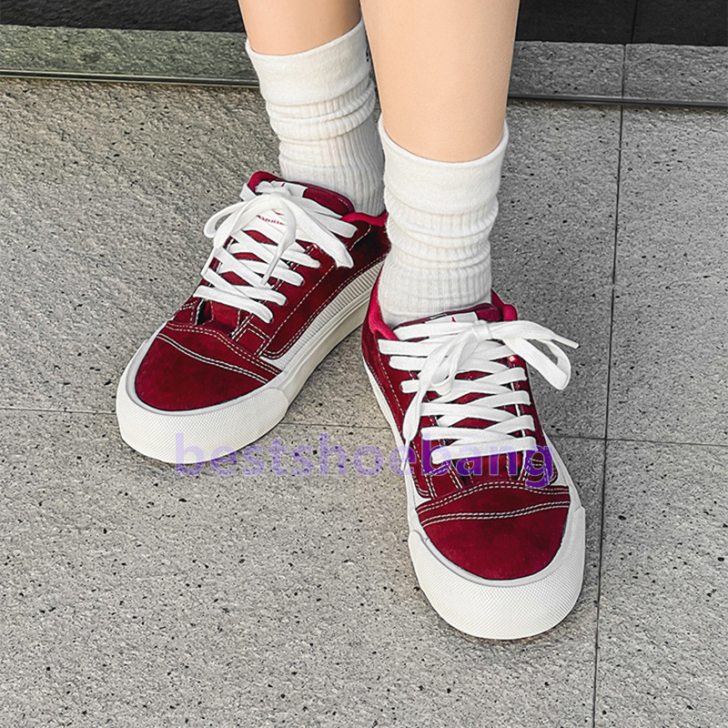 Designer Sneakers Breathing Cotton Canvas Low Top Trainers Stylish Fuchsia Light Gray Black Red Unisex Casual Daily Wear Skater Shoes Size 35-44