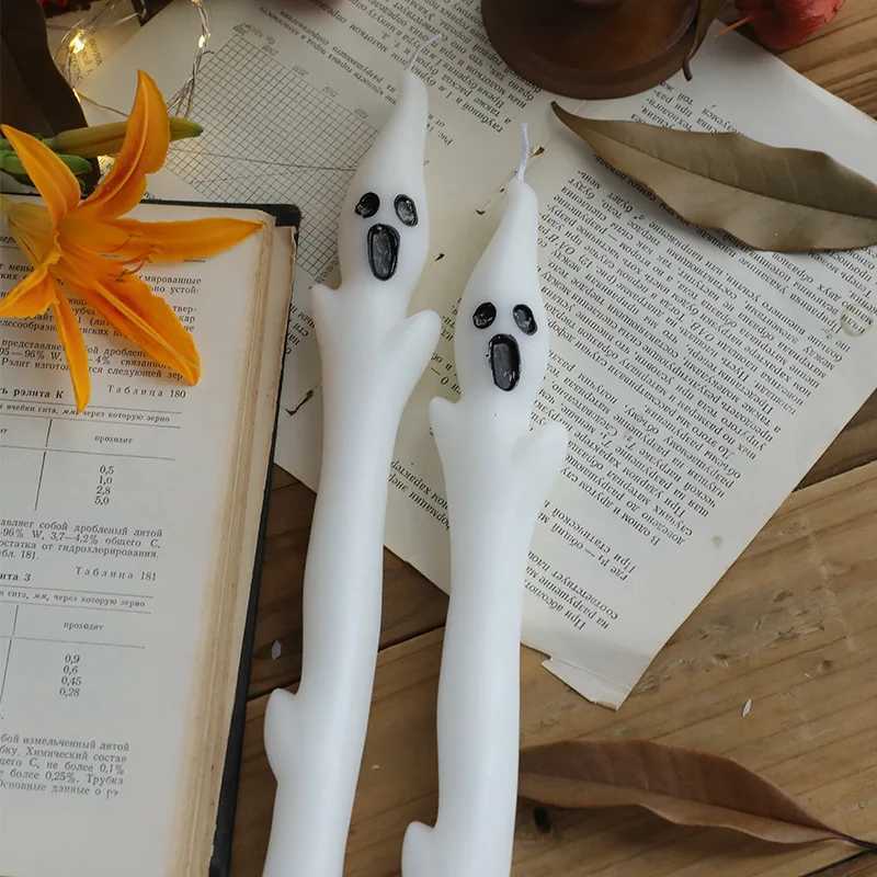 Halloween Explosion Ghost Long Pole Candle Atmosphere Arrangement Candle Party Decoration Atmosphere Scented Candle C251015