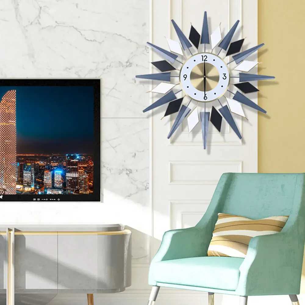 236 Inch Modern Large Decorative Wall Clock Silent Non TickingRetro Star VWall Clock DecorBattery Operated Sun Wall Clock C251015