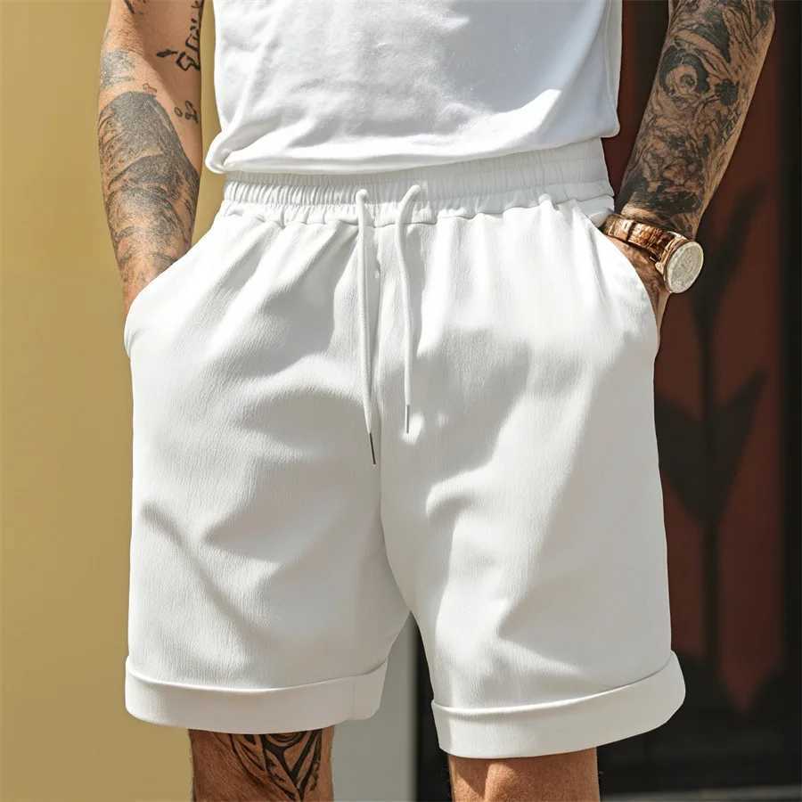 New Mens Solid Color Short Lightweight Gym Pants Beach Shorts Men Jogging Sport Large Short HommeT251015