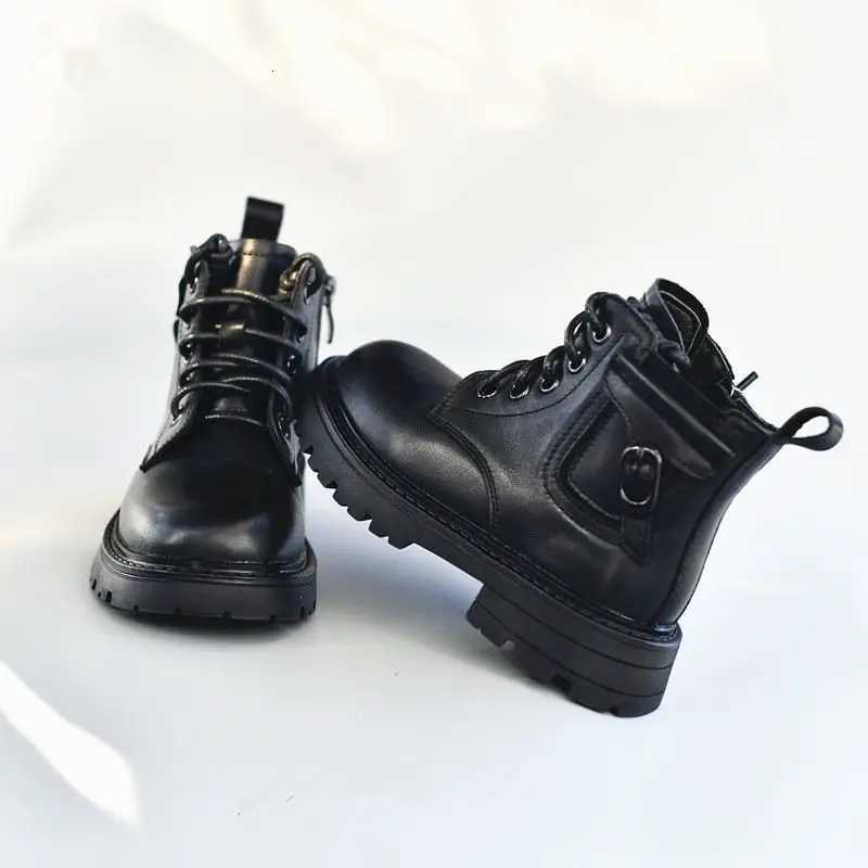 Autumn Childrens Ankle Boots Genuine Leather Winter Kids Snow Boots Soft Cowhide Fashion Girls Casual Shoes Boys Leather BootsT251015