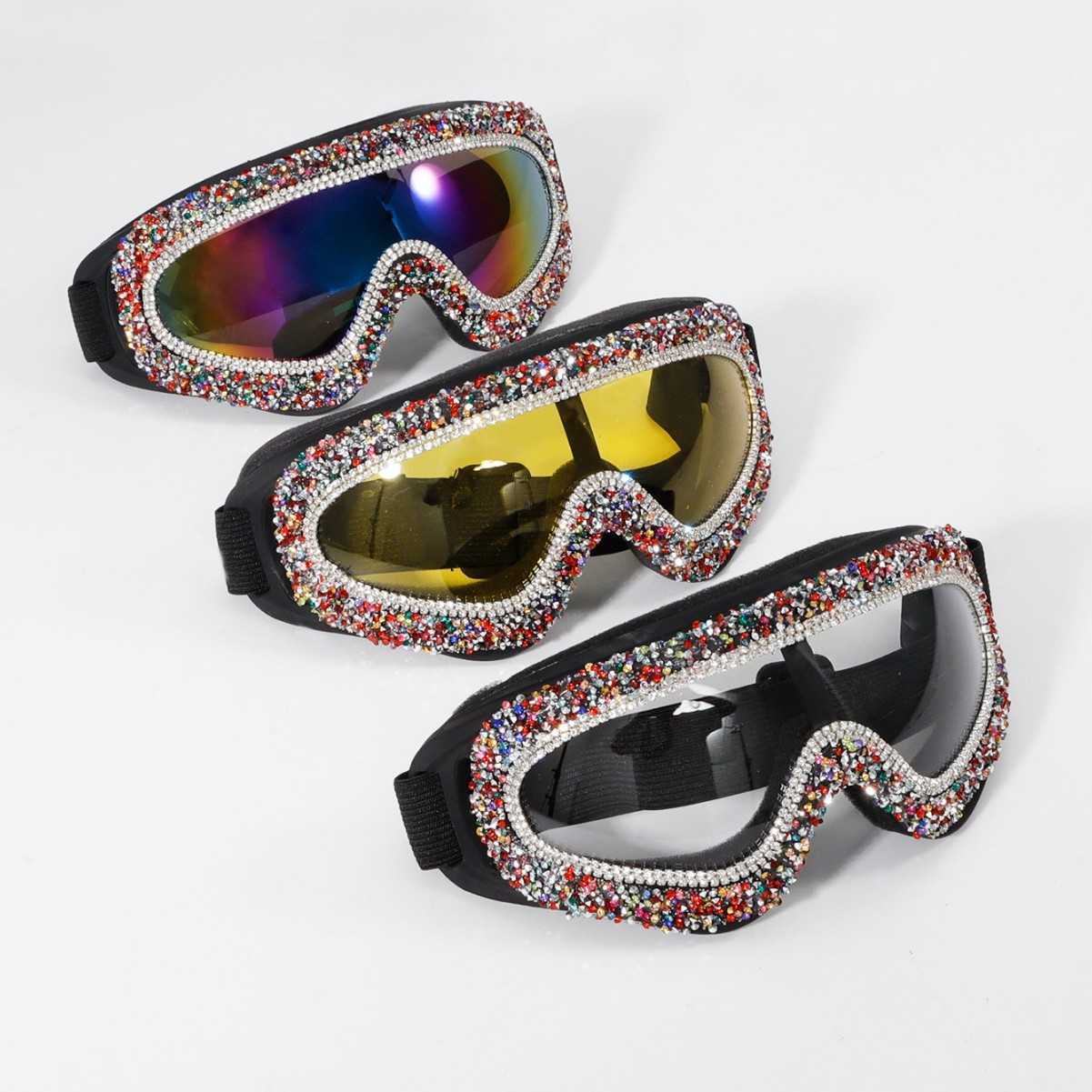 Outdoor Sports Cycling Sunglasses Large Frame Personality Dazzling Windproof Sunglasses H251015