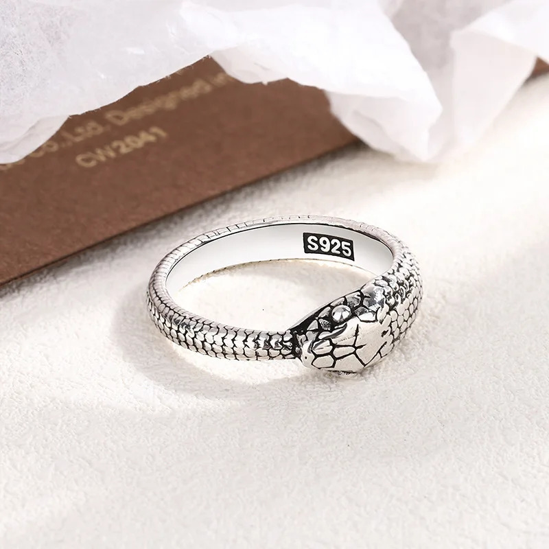 in 925 Sterling Silver Snake Adjustable Rings For Women Wedding Engagement Jewelry Wholesale Accessories Jewellery 251009