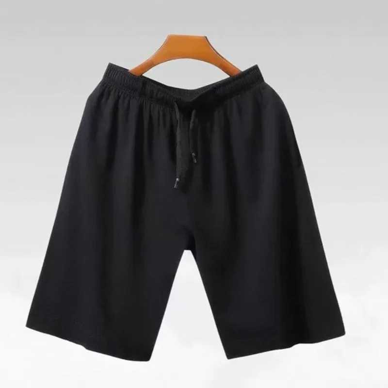 Summer Mens Shorts New Casual Loose Cotton Shorts Solid Color Comfortable and BreathableT251015