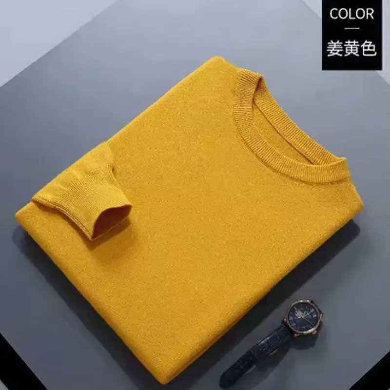 Cashmere Cotton Blended Pullover Men Sweater 2024 Autumn Winter Classic Round Neck Allmatch Jumper Pull Homme Knitted Sweaters J251015