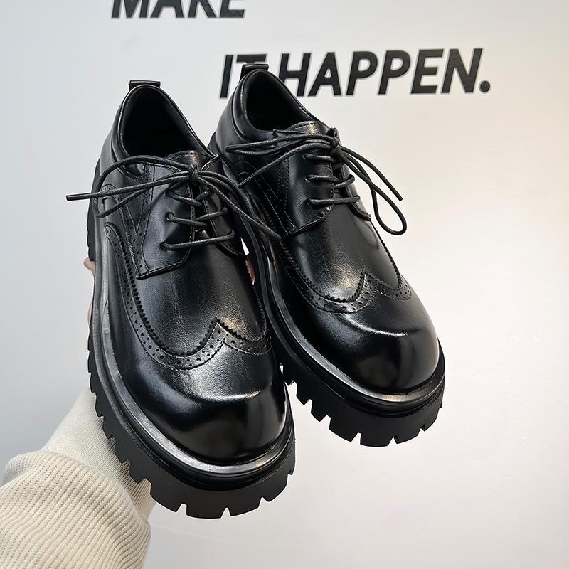 Free shipping Designer Dress Shoes Fashion mens shoes 2025 autumn winter new highquality light luxury casual leather shoes size 38-45 black