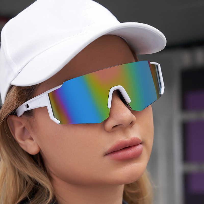 Cycling Goggles Colorful Outdoor Womens Onepiece Sunglasses Windproof Skiing Sports Sun Protection Sunglasses Mens Sunglasses H251015