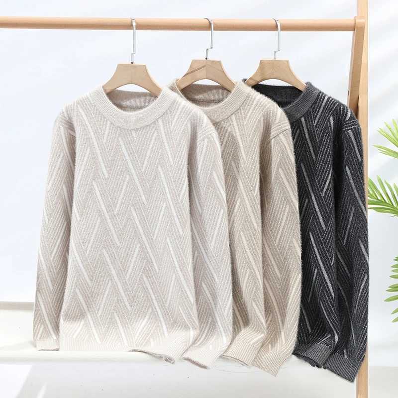 Sweaters men 2023 Winter new arrival thicken sweater Stripe pattern men fashion sweaters autumn Mens wool pullovers size MXXXL J251015