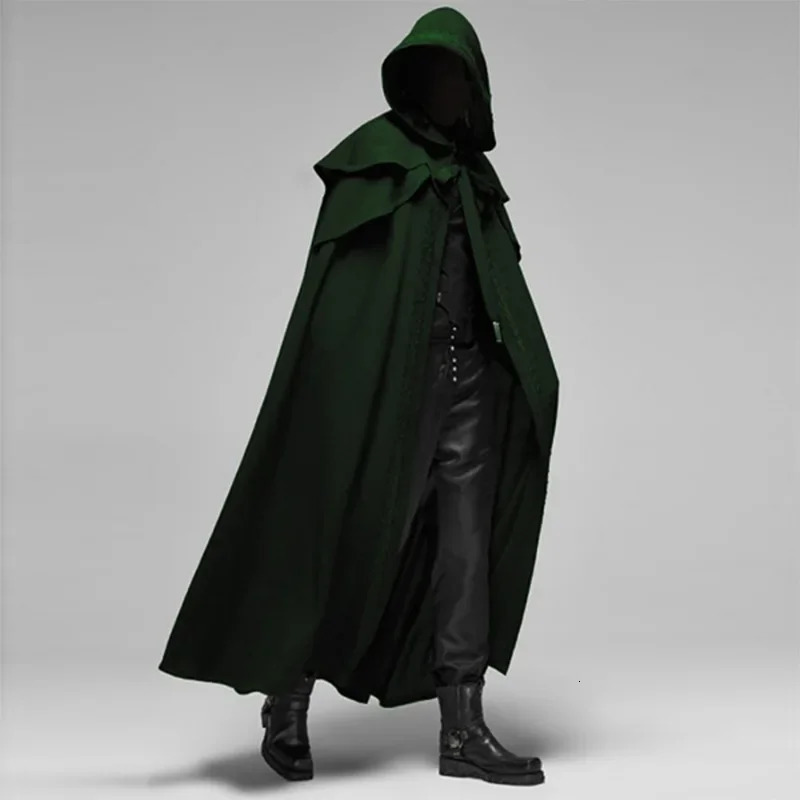 Cosplay Medieval Men Costumes Knight Pirate Prince Gothic Retro Hooded Cloak Capes Long Robes Jackets Coat Carnival Halloween251014