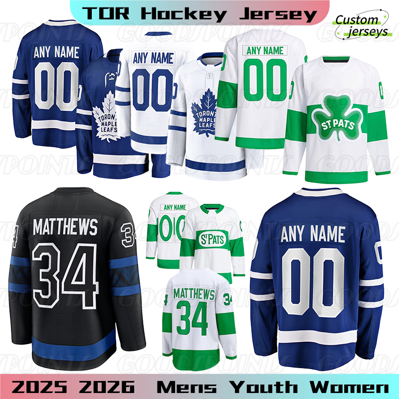 Torontos Maple Leafs Jersey Auston Matthews Joseph Woll William Nylander jersey Matthew Knies Jake McCabe McMann Wendel Clark Muzzin Carlo 2025 mens Hockey Jerseys