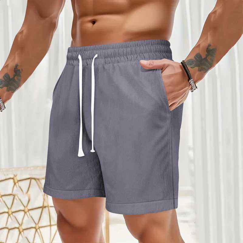 New Mens Cotton Linen Shorts Pants Male Summer Breathable Solid Color Linen Trousers Fitness Streetwear S3XLT251015