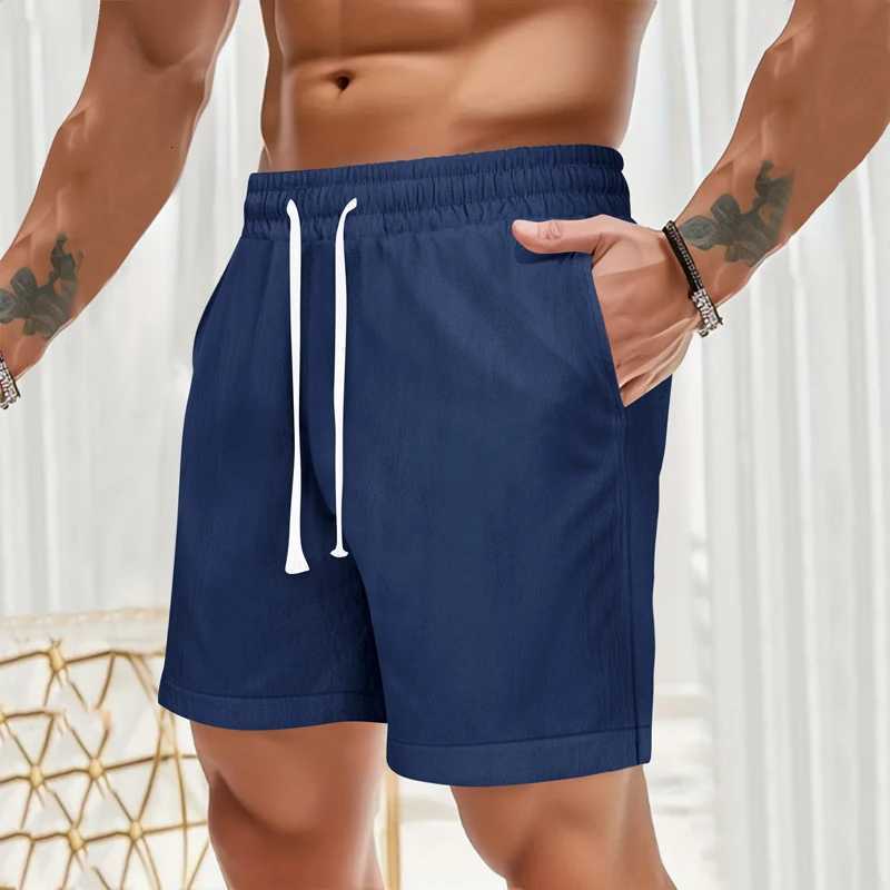 New Mens Cotton Linen Shorts Pants Male Summer Breathable Solid Color Linen Trousers Fitness Streetwear S3XLT251015