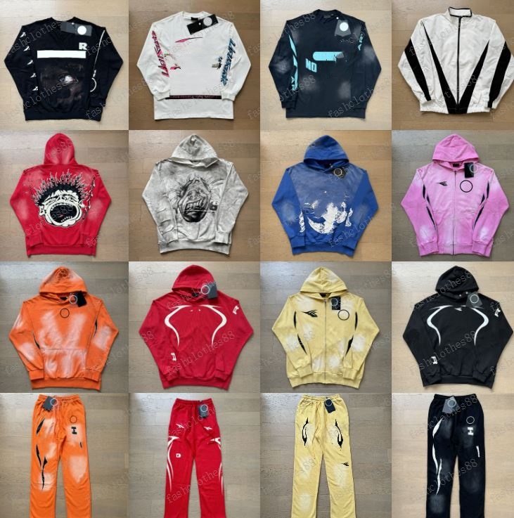 Designer Mens Zip Up Hoodie Helly Staraly Hoodie For Man Woman Hell Tracksuits Sports Suit Pants Pullover Vintage Street Graffti Sweatshirts