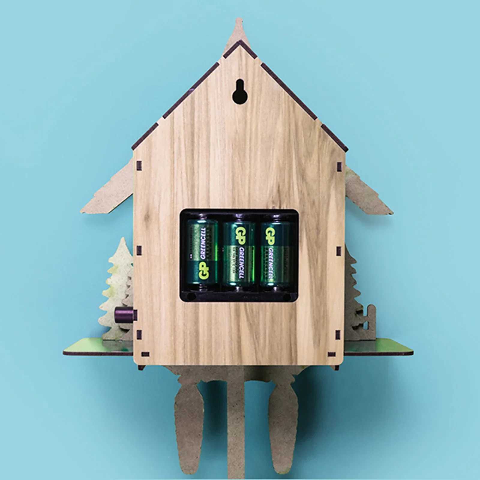 Cuckoo ClockWall Mount Time Bell Swing Alarm Watch Imitation Wood Style with EasytoRead Dials Bird Clock for Living Room C251015