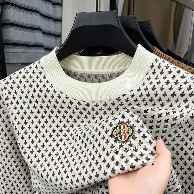 High End Luxury Quality Mens Knitted Pullover ONeck Z Embroidered Jacquard Sweater Autumn Winter New Korean Fashion Menswear J251015
