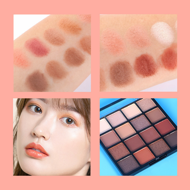 Colorful 16 color anti sweat waterproof eye shadow genuine lazy earth color eye shadow ddmyhappy