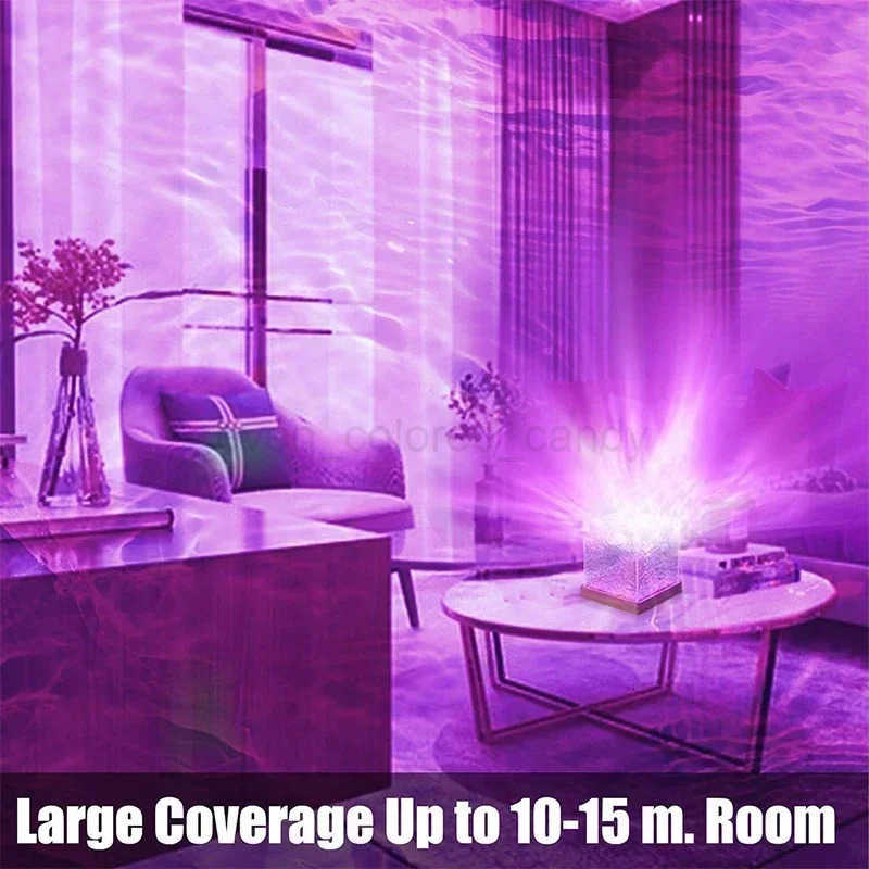 Ocean Wave Projector Light 16 Colors Midnight Aura Aurora Glow Lamp Home Office Bar Restaurant Underwater Projector Night Light Z251015