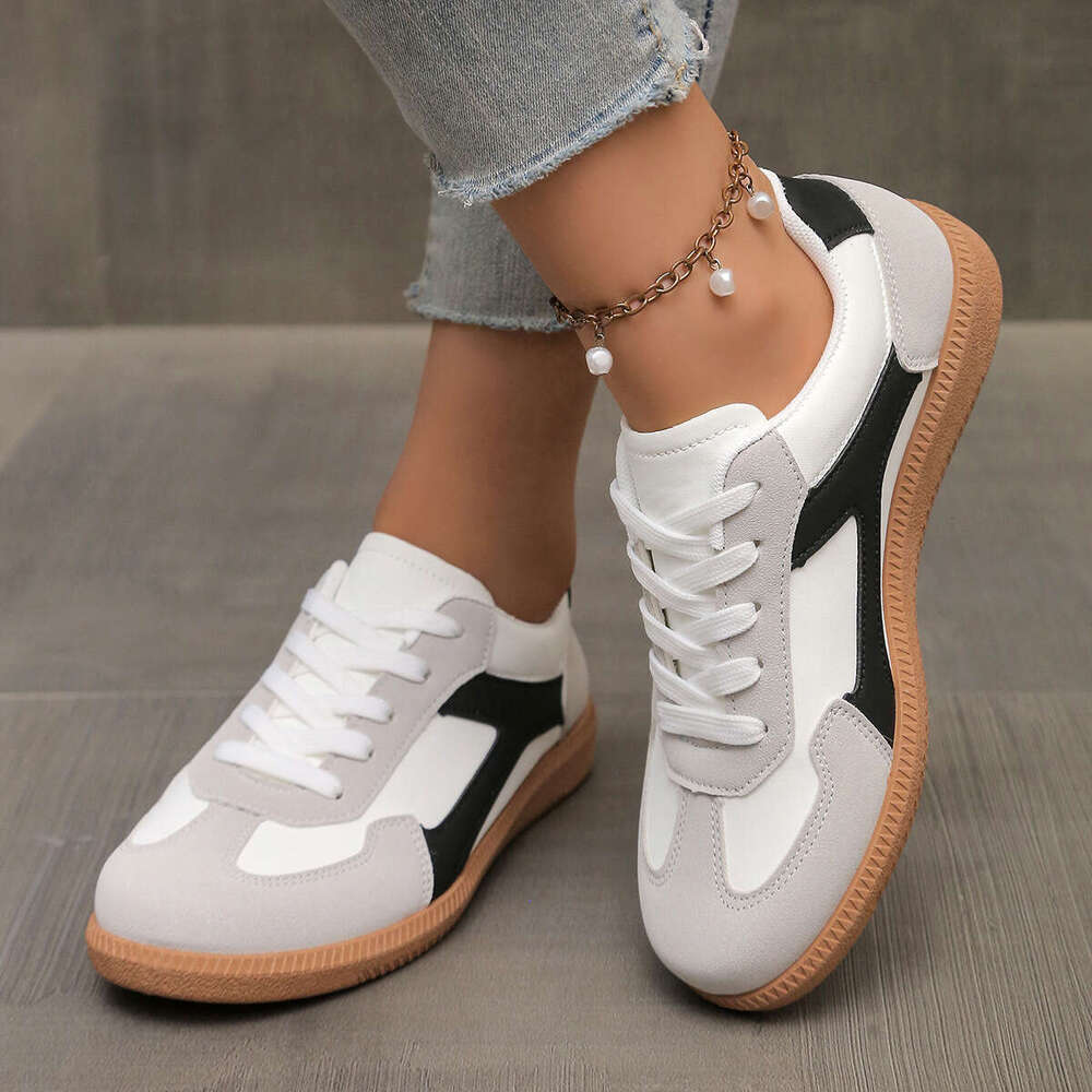 Plus Size 2025 Women's Flat Lightweight Soft Sole Sports Casual Training Shoes Shallow Mouth Sneakers b0