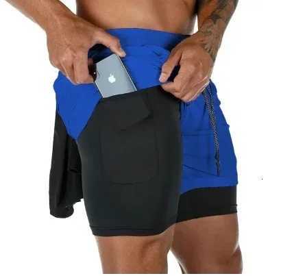 Summer Sports Versatile Double Layer Mens Shorts Everyday Casual Quickdrying Sports Shorts MenT251015