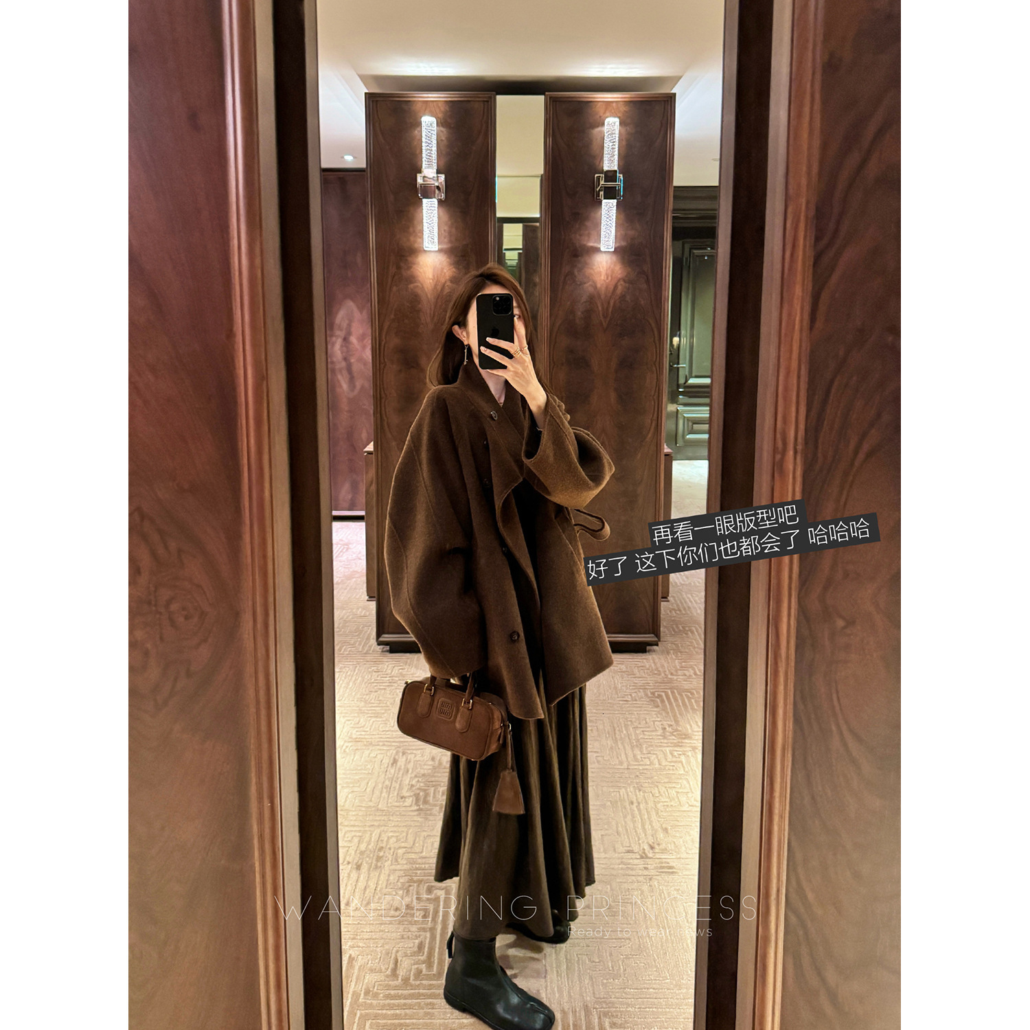 2025 Autumn/Winter New Women's High end Double sided Cashmere Coat Short Autumn/Winter Designer design Jacket Winter New Loose Lace Small Luxury 