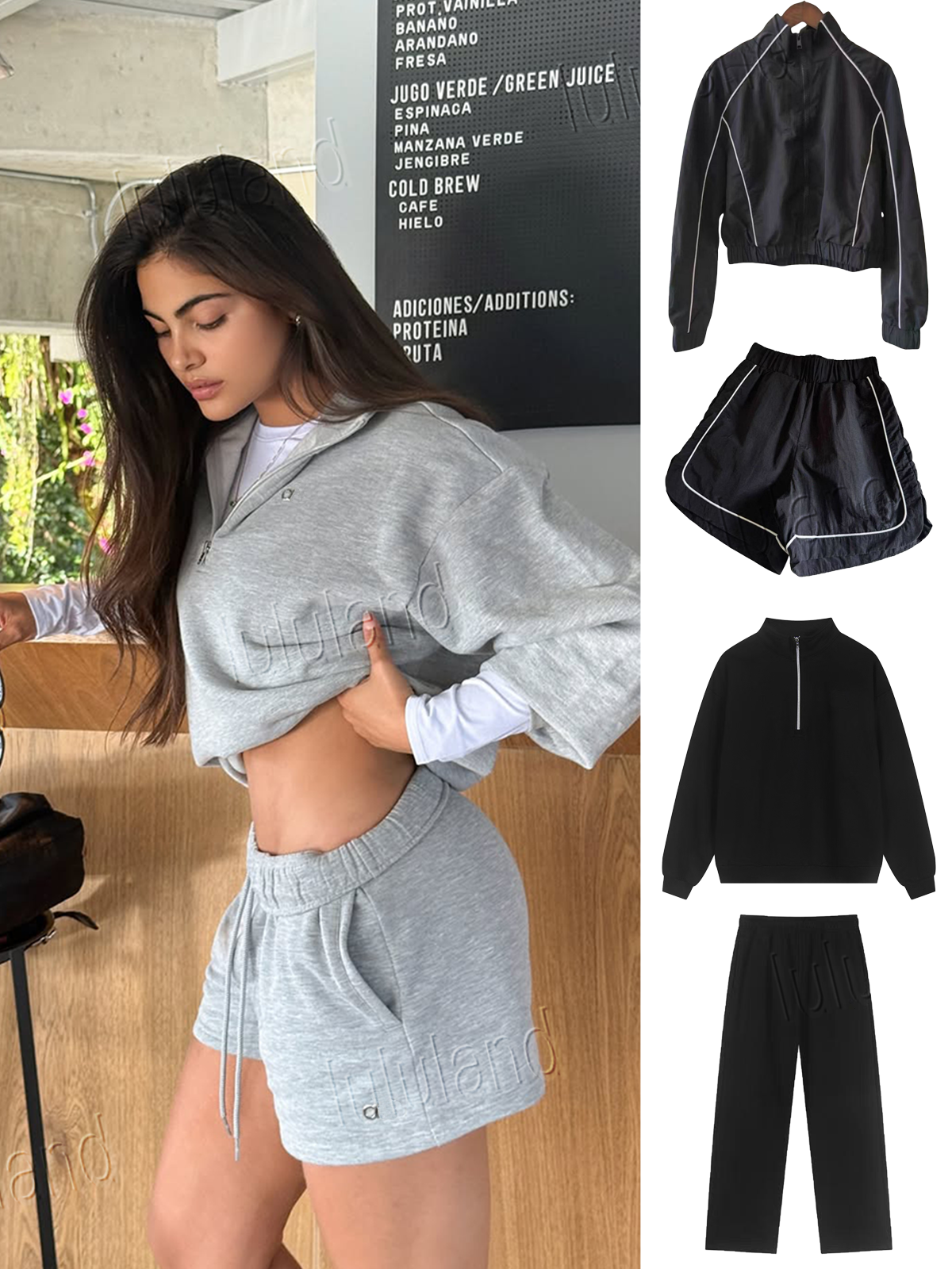 Yoga Gym Sweatpants Relaxed-fit Fitness Pants Laidback Sweatshirts on Loose Sweatwear Casual Womens Sportswear Hoodies aloliness women clothes