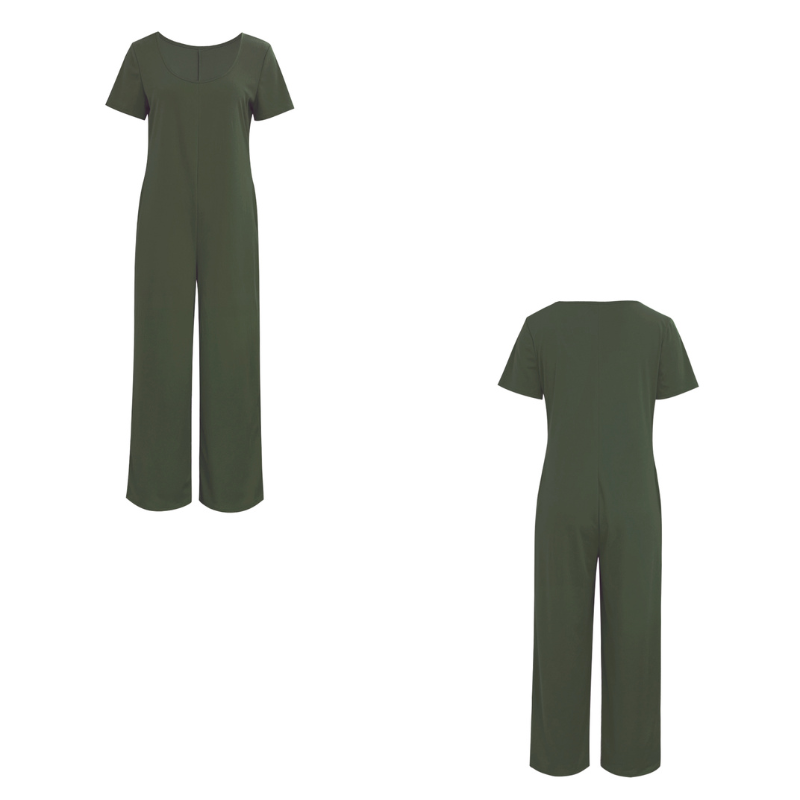 Womens Beesqueee Sleeveless Jumpsuit Soft Milk Silk Fabric, Pocketed Holiday WearCF50355