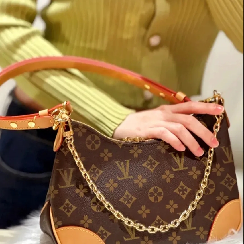 Designer Bag Old Flower Embossed Shoulder Bag Brown Crossbody Bag Chain Wallet Women Crescent Bag Luxury Dumpling Bag Black purse Chain Handbag Female backpack L1