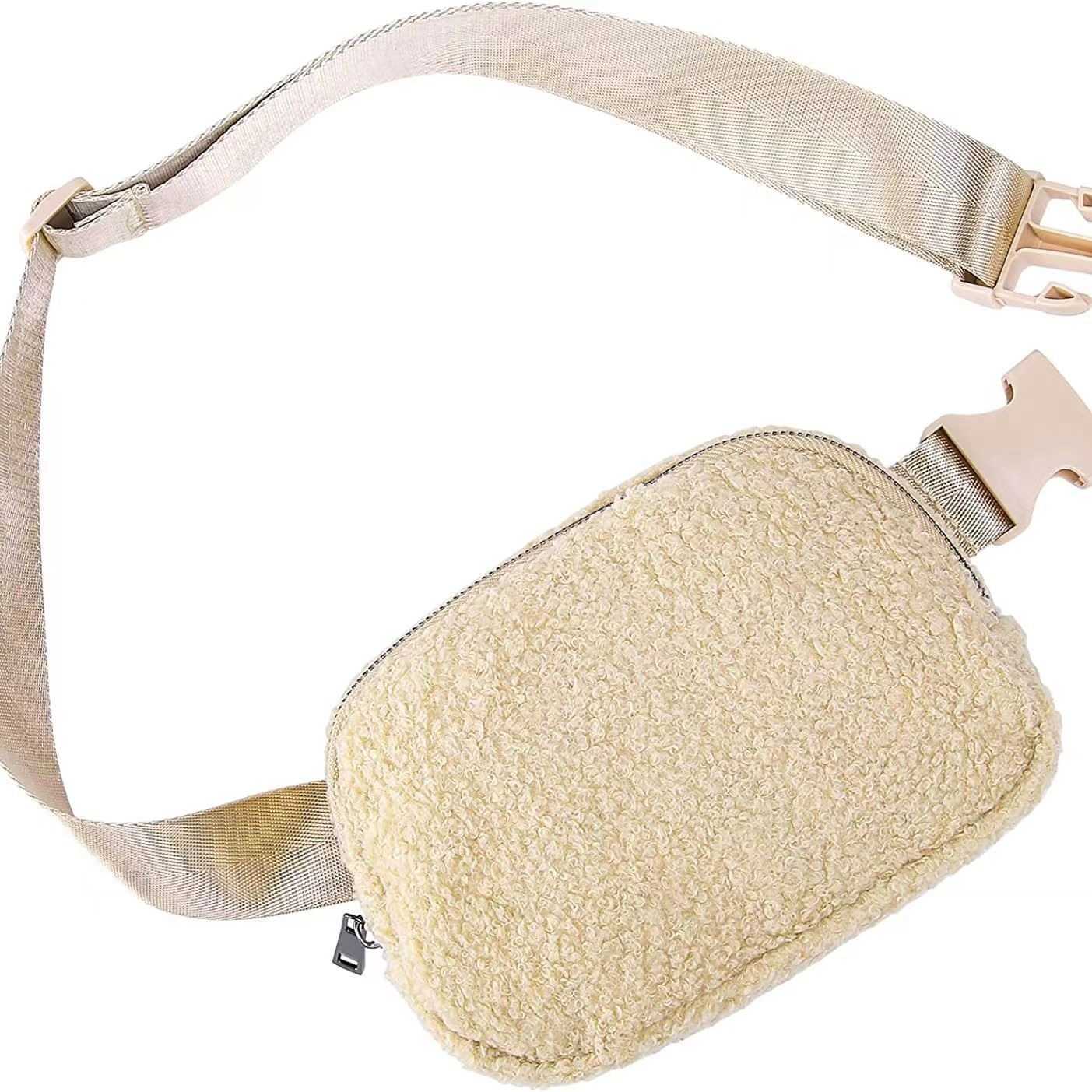 Same Style Fleecelined Waist Bag Sports Chest Bag Crossbody Bag Outdoor Sports Bag Unisex Winter H251015