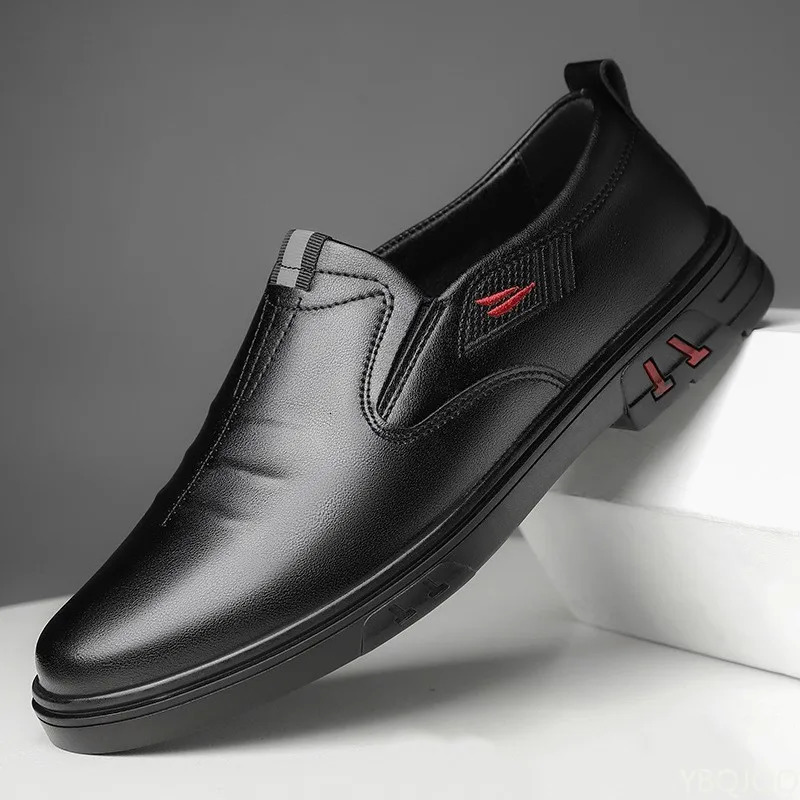 Mens Cow Leather Shoes Genuine Leather Handmade Business shoes Round Toe Casual Loafers Comfortable Man footwear Zapatos Homme 251013