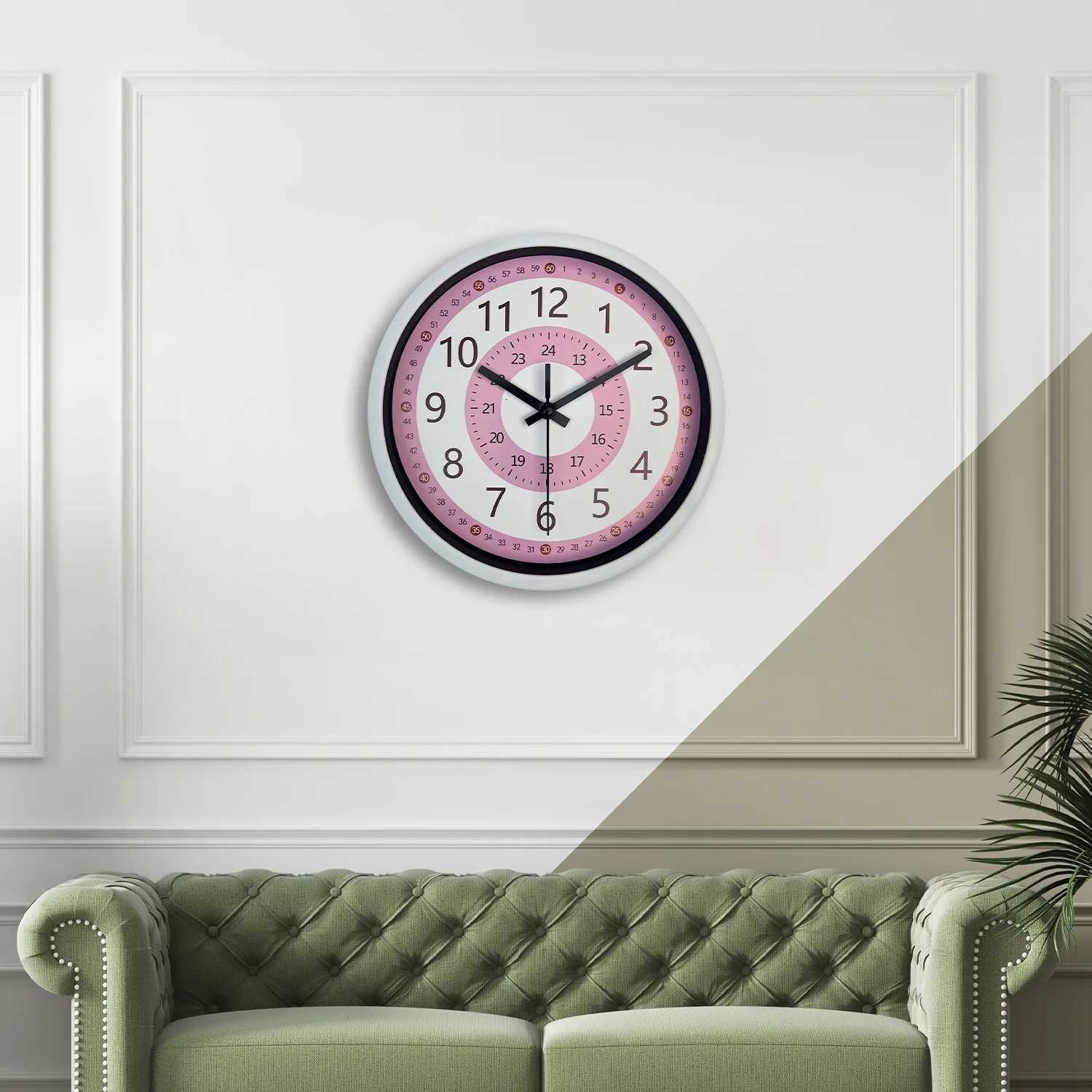 8 inch Bedroom Horloge Murale Home Decoration Digital Cute Wall Clock Living Room Modern Children Round Wall Watch Noiseless C251015