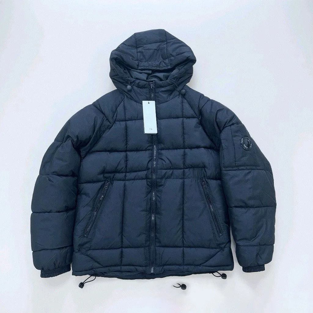 Designer Men's Down Winter Cotton Jacket Men's Trendy Hip-hop Stitching Windproof Parka Casual Men's Stand Collar Down Cotton Padded Co