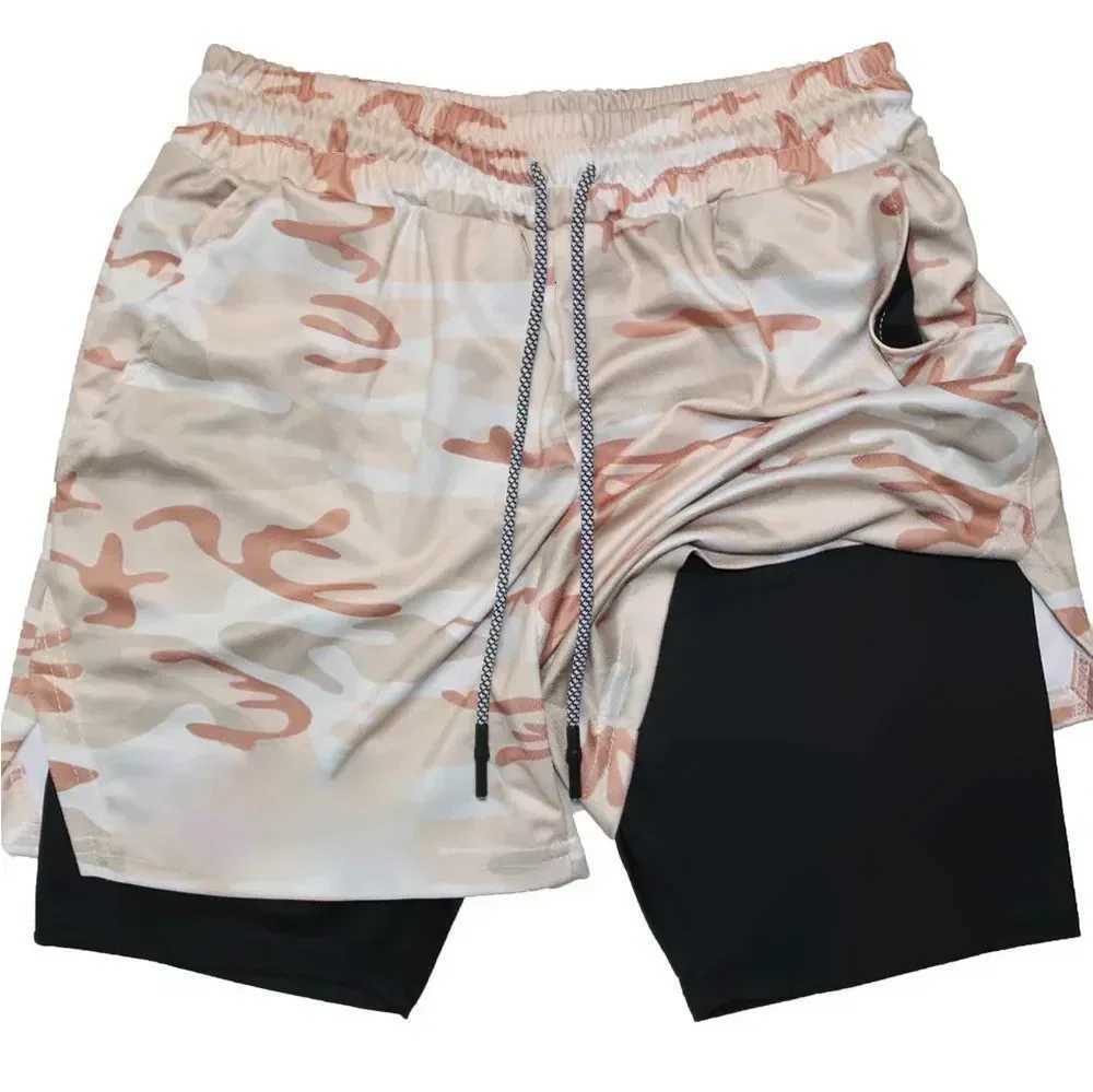 Summer Sports Versatile Double Layer Mens Shorts Everyday Casual Quickdrying Sports Shorts MenT251015