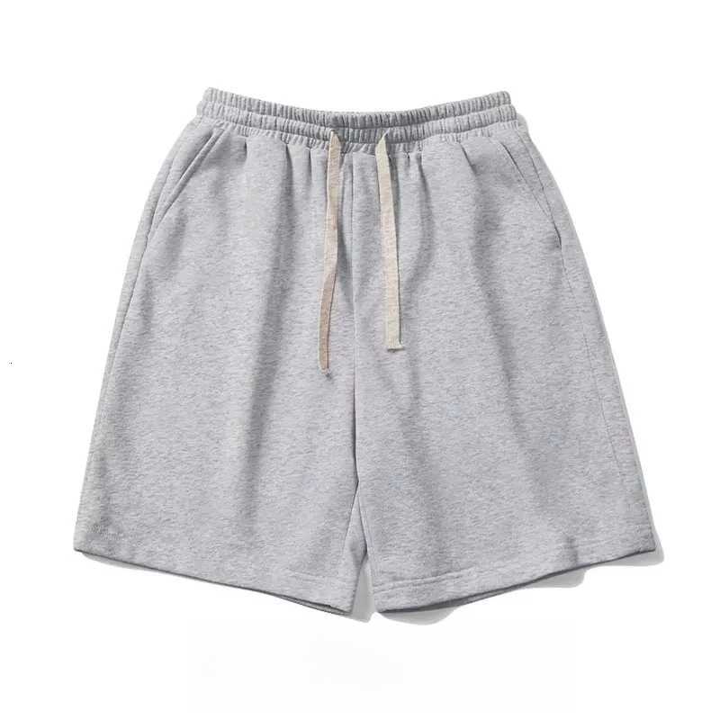 Mens Sports Shorts Four Seasons Fitness Loose Pure Black Knitted Cotton Casual Shorts Streetwear gym shortsT251015