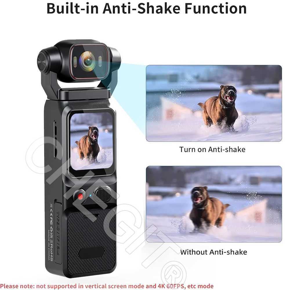 4K Handheld action camera DV Vlog With Touchscreen4K Pocket camera Video recording camera Rechargeable 3000mAh holiday gift J251115