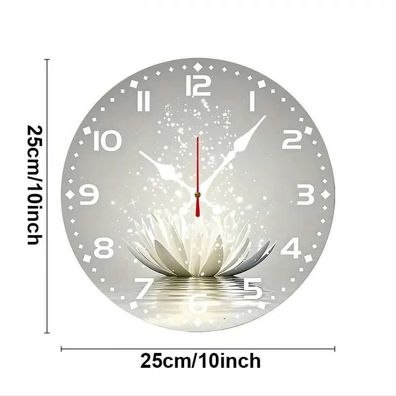 Gray Magic Wooden Round Silent Hanging Wall Clock Suitable For Living Room Office Study Room Bedroom Home Decoration C251015